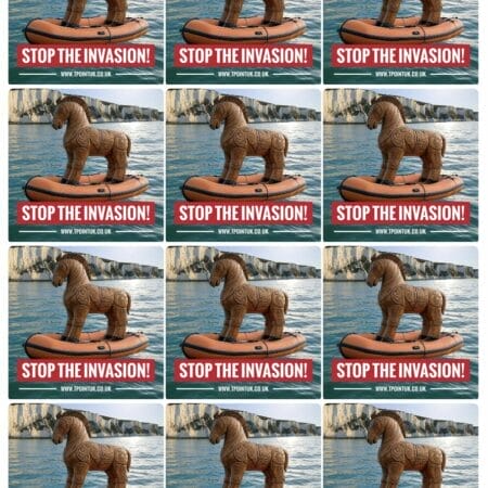 Stop The Invasion stickers: 48 for £15