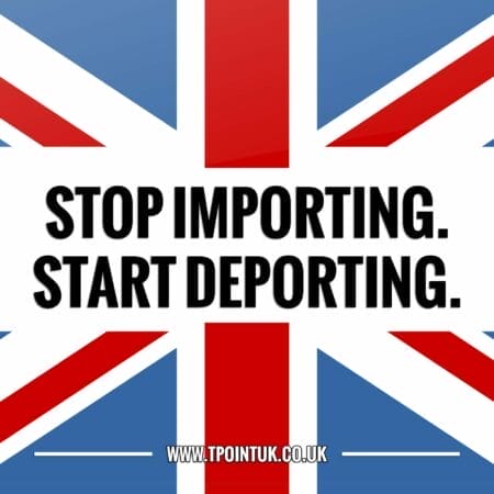 'Stop Importing. Start Deporting.' colour stickers: 48 for £15