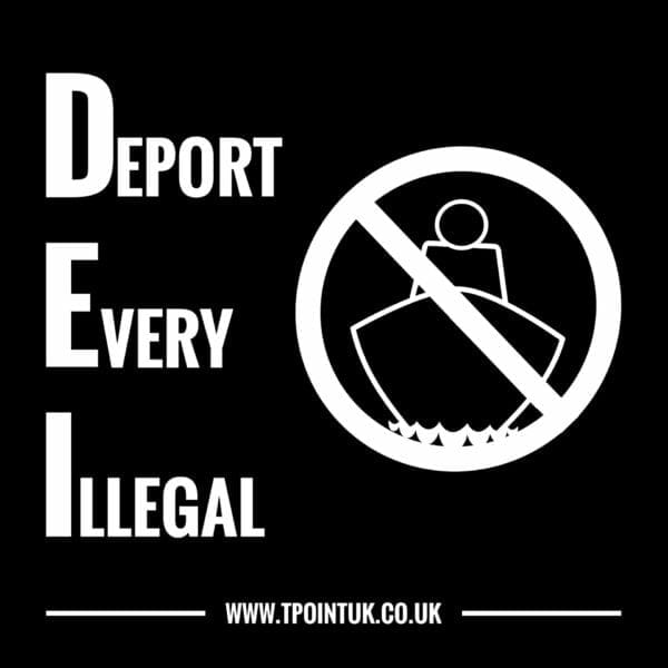 'Deport Every Illegal' colour stickers: 48 for £15