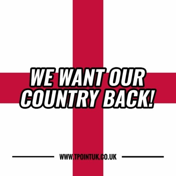 'We Want Our Country Back' colour stickers: 48 for £15
